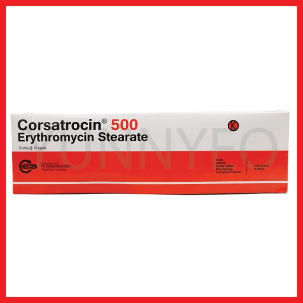 CORSATROCIN 500MG ERYTHROMYCIN STEARATE 10X10KAPLET