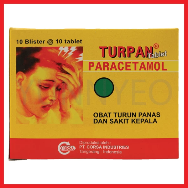 TURPAN 500 BLISTER PARACETAMOL TABLET 10X10TABLET